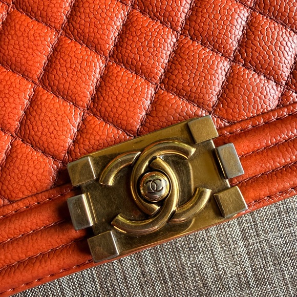 Rare Cognac Medium Chanel Boy Bag - Picture 3 of 14